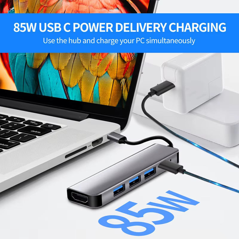 5-i-1 USB-C Hub – Alt du trenger i én adapter