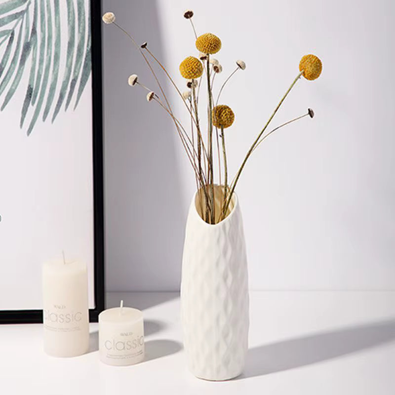 Dekorativ Plastvase med Keramikk-look – Allsidig og Slitesterk