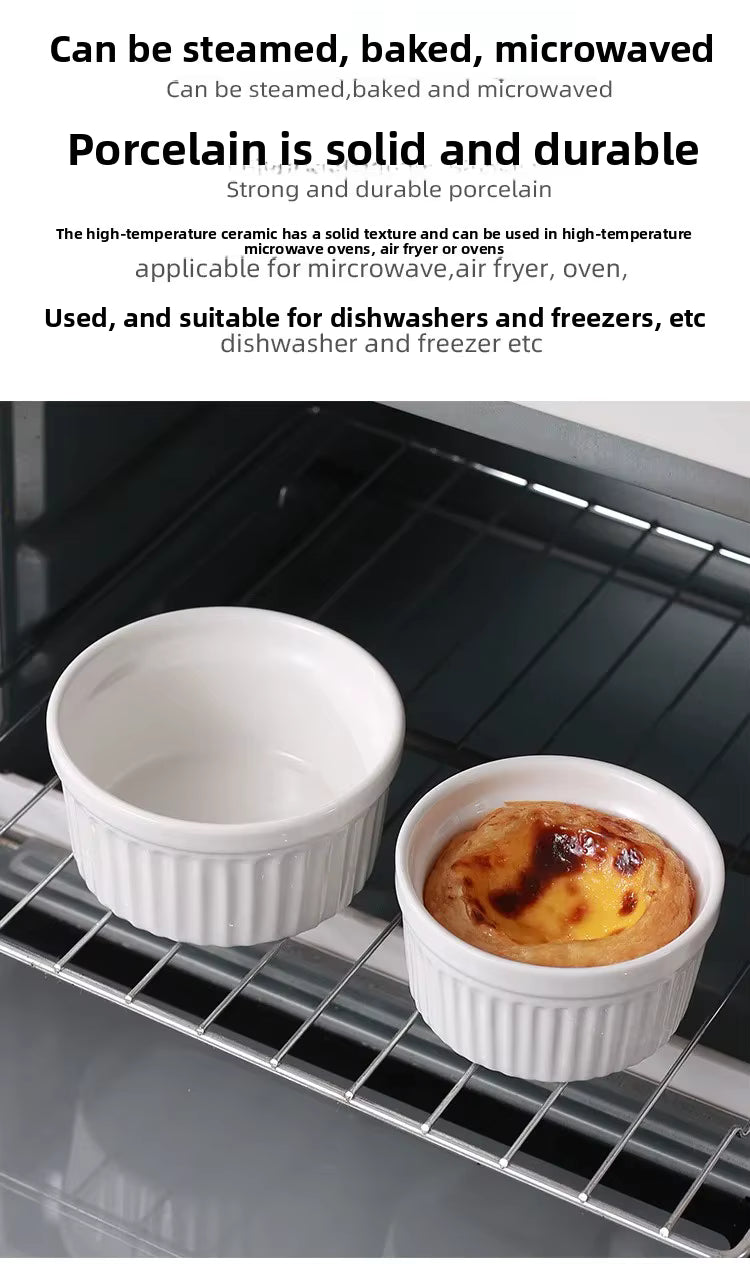 Hvit Keramikkform – Allsidig til Baking, Dessert og Servering