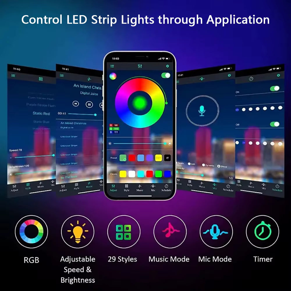 Led lys stripe | App styrt